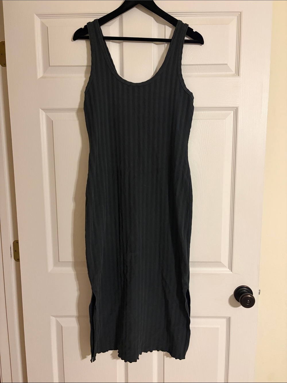 Aerie OFFLINE OG Groove Midi Dress Black Size Large